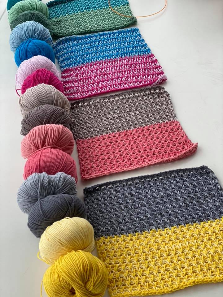 Knotten Colors CALL 2020 - Tunesische Maschenlayout, die Grundlagen und das Farblayout