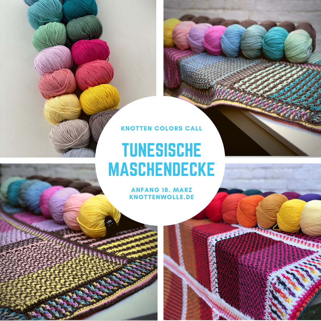Knottenwolle.de Colors CALL2020 - Die Tunesische Maschendecke