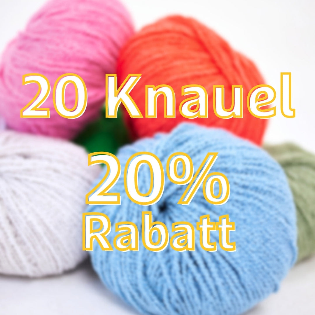 Sommer Sale - 20 Knauel mit 20% Rabatt