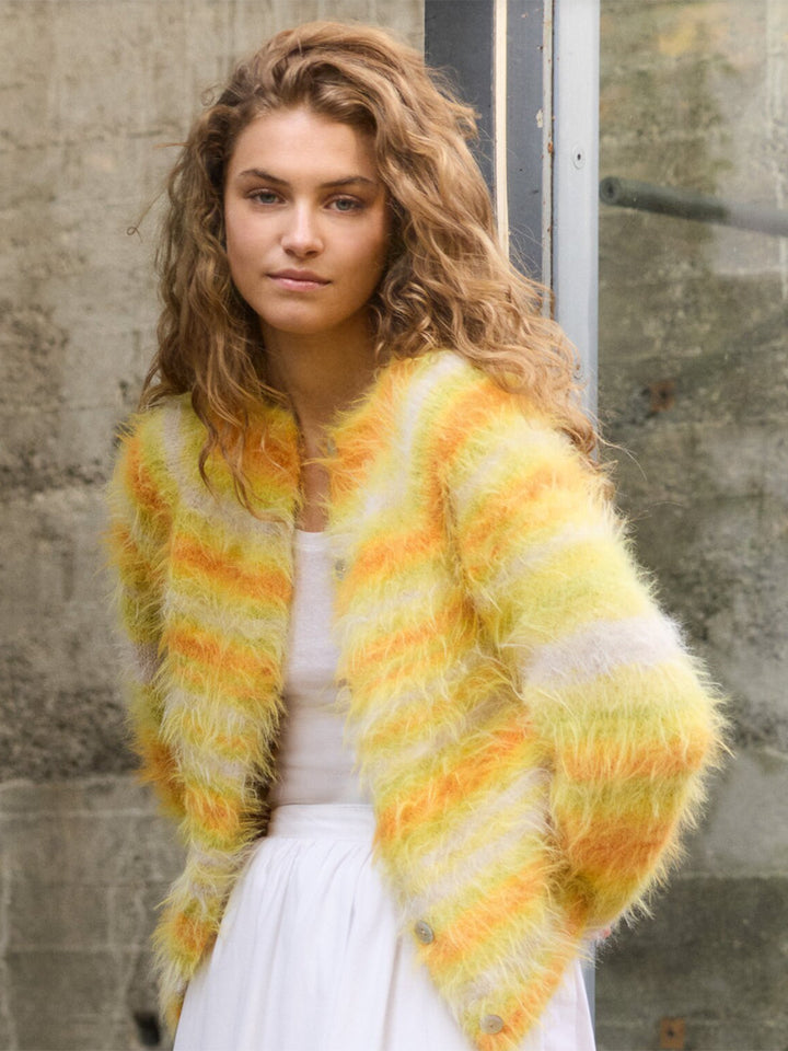 Strickpaket Basta Mista Raglanjacke - Top-down