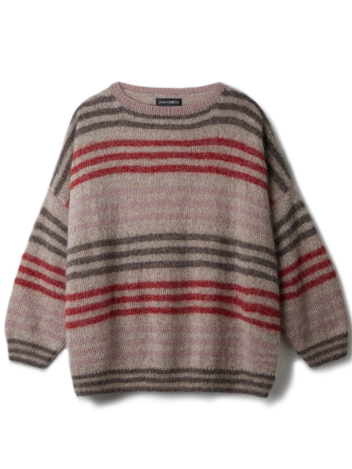 Strickpaket Cool Wool Lace Silkhair Streifenpullover