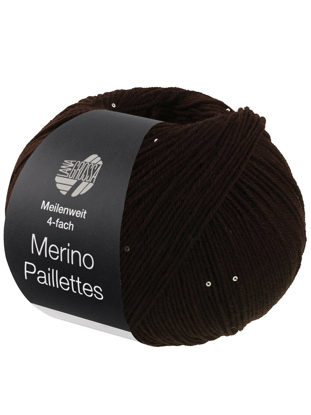 Meilenweit 100 Merino Paillettes 2309 Schwarzbraun