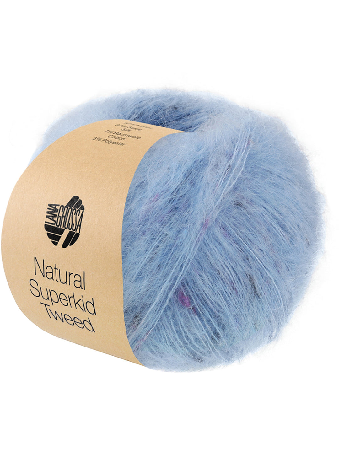 Natural Superkid Tweed 643 Hellblau