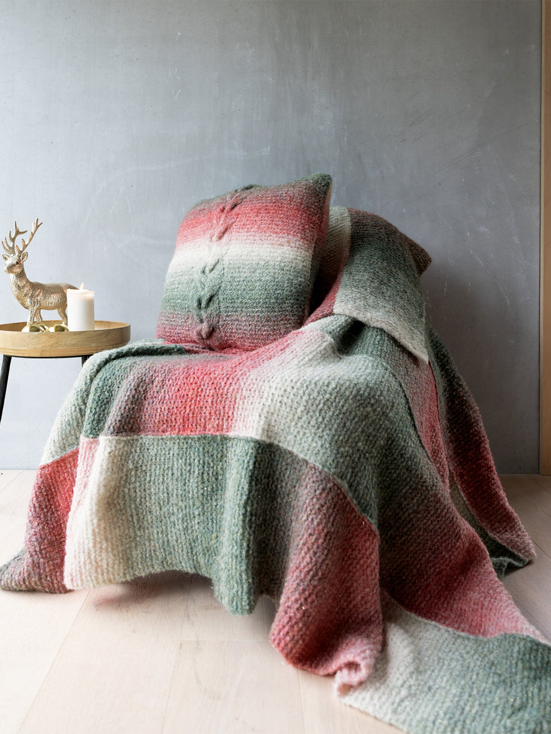 Strickpaket Christmas Edition Gigante Lurex Kissenhülle