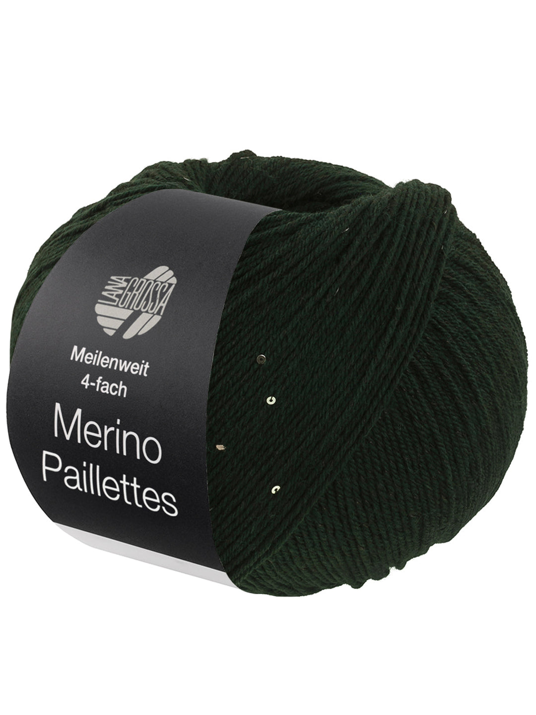 Meilenweit 100 Merino Paillettes 2306 Schwarzgrün