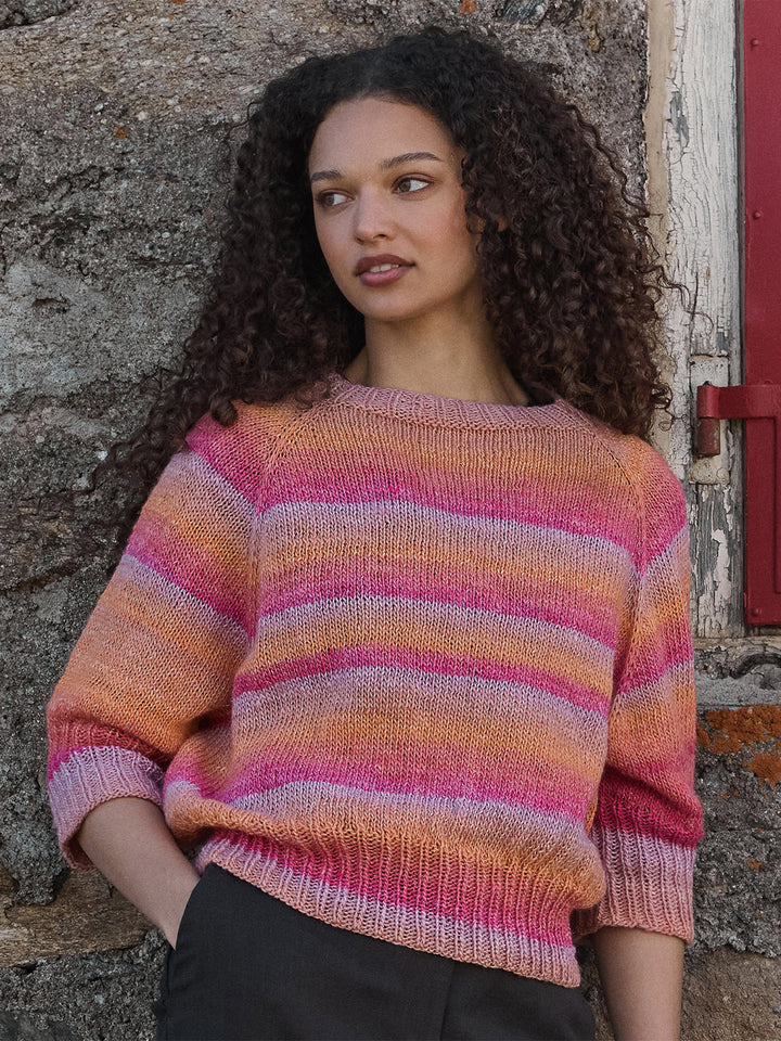 Strickpaket Gomitolo Gala Top-down Raglanpullover