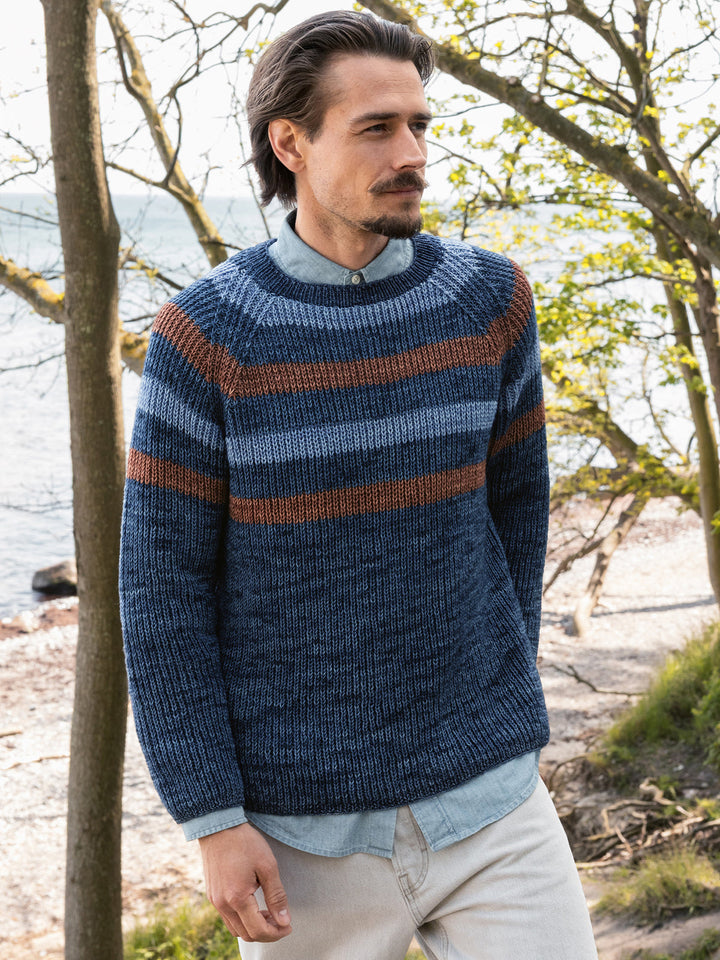 Strickpaket Cool Wool Vintage Streifenpullover für Herren