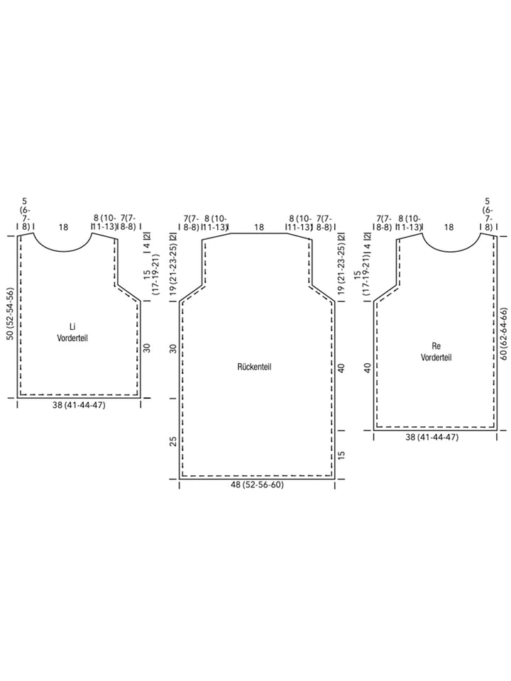 Strickpaket Corallo asymmetrisches Top