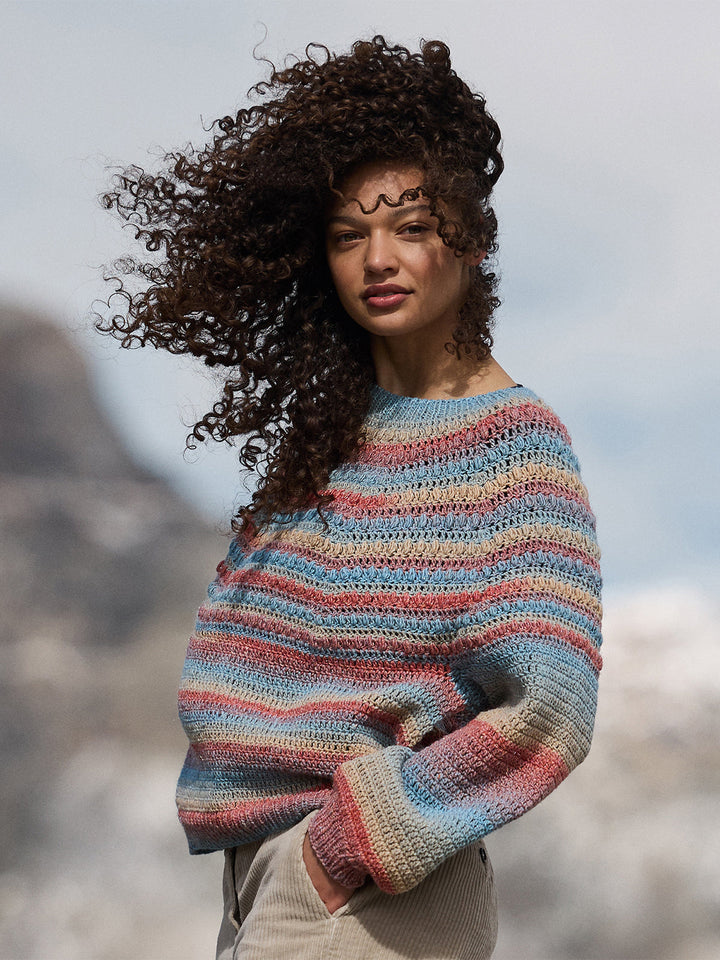 Häkelpaket Gomitolo Gala Top-down Pullover