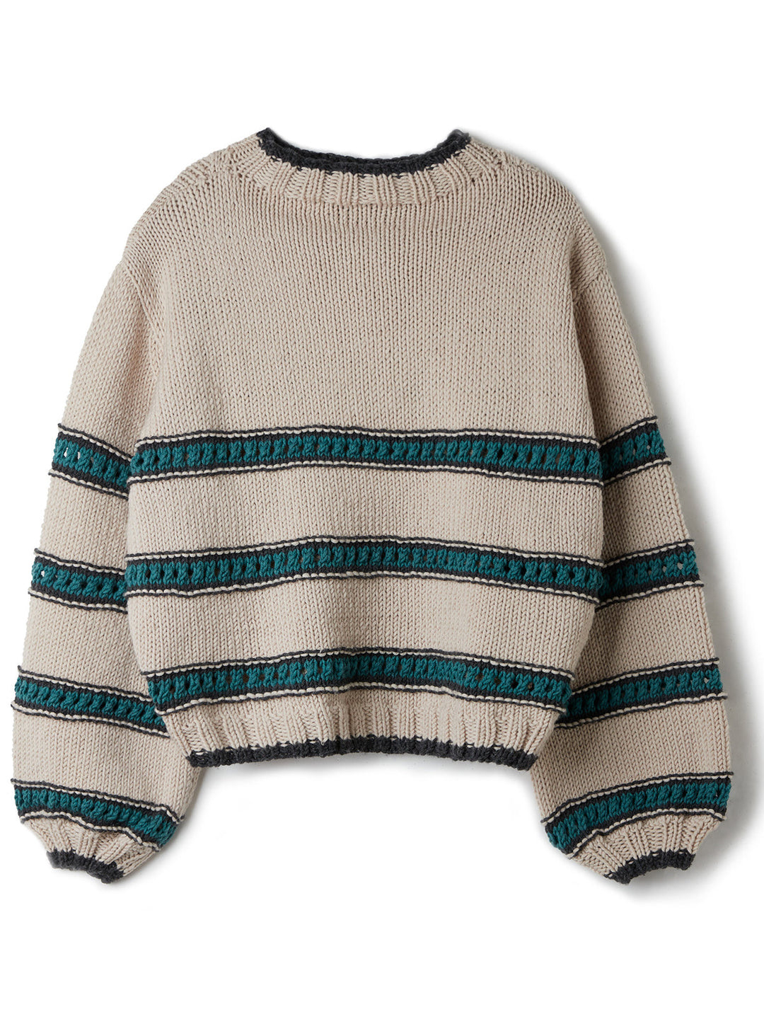 Strickpaket Cool Wool Superbig Melange Streifenpullover