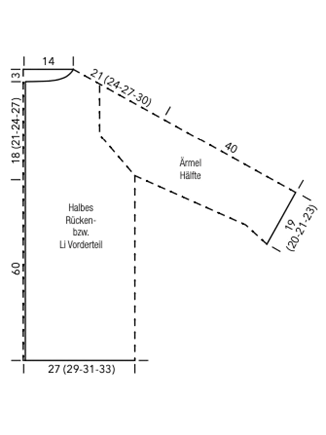 Strickpaket Superkid Seta Cosmo Top-down Streifenjacke