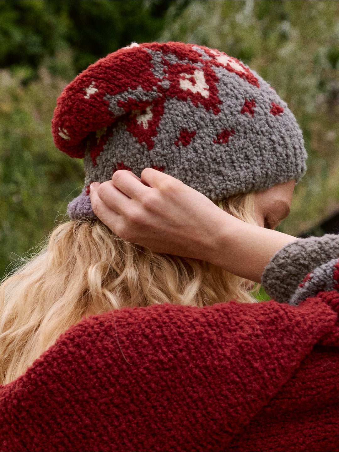 Strickpaket Orsettini Mütze mit Jacquardmuster