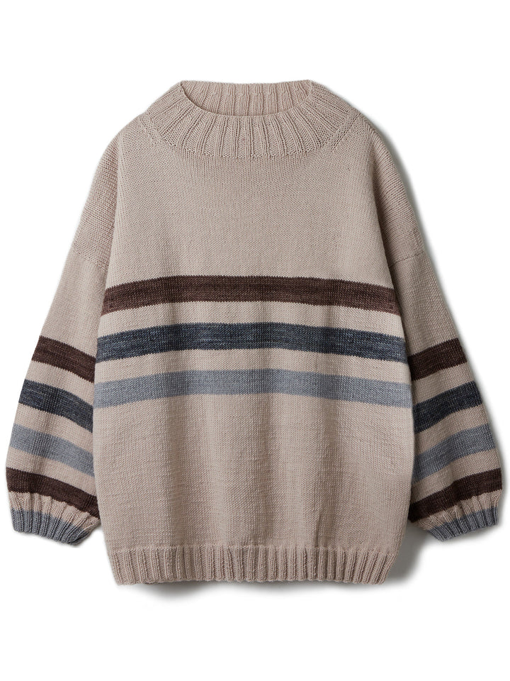 Strickpaket Cool Wool Pullover mit Streifen
