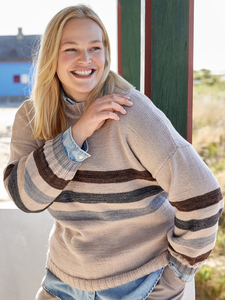 Strickpaket Cool Wool Pullover mit Streifen