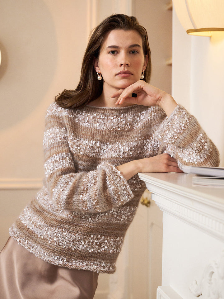 Strickpaket Superkid Seta Cosmo Top-down Streifenpullover