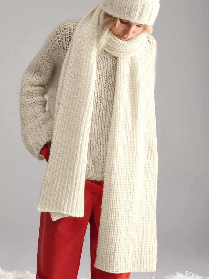 Strickpaket Brigitte No. 2 Schal im Halbpatent