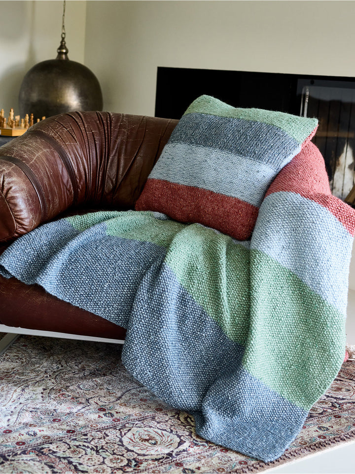 Strickpaket Lucciola Colorblock-Decke