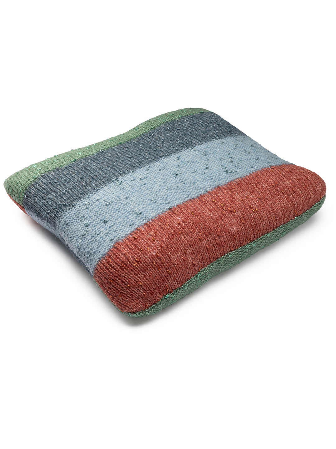 Strickpaket Lucciola Colorblock-Kissenhülle