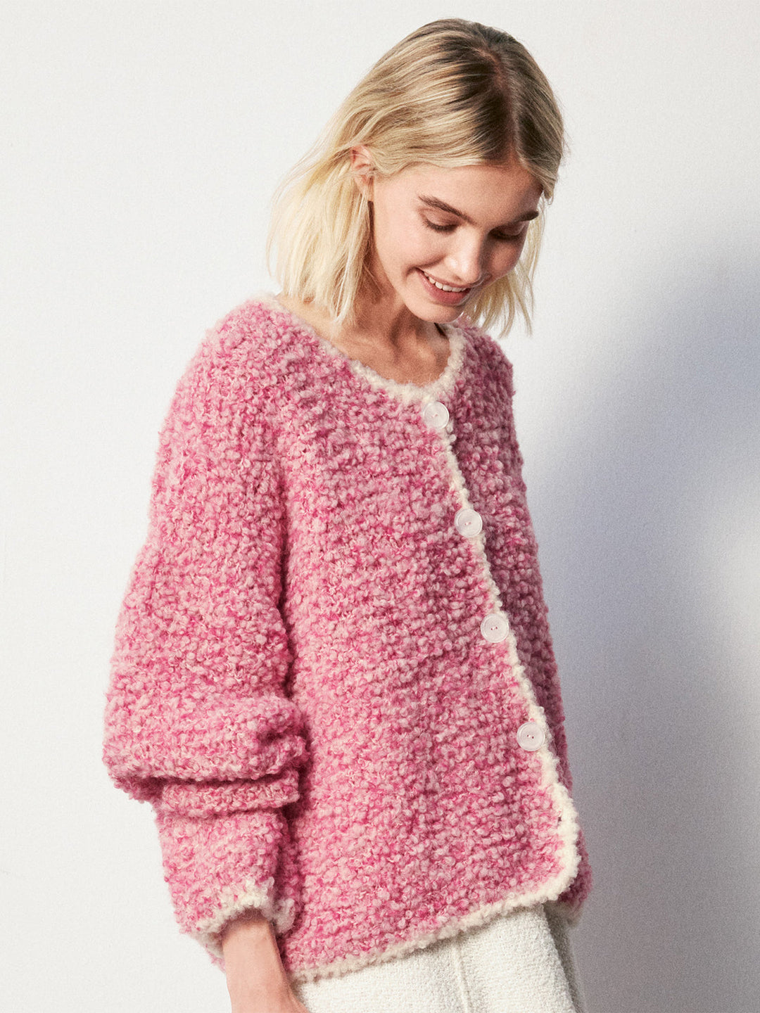 Strickpaket Orsetto Jacke mit Häkelkante
