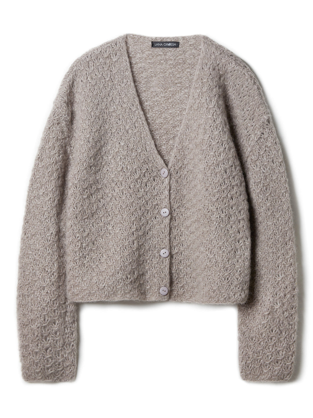Strickpaket Alpaca Air II V-Ausschnitt Jacke mit Strukturmuster