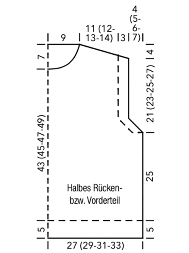 Strickpaket Gomitolo Versione Pullunder im Halbpatentmuster