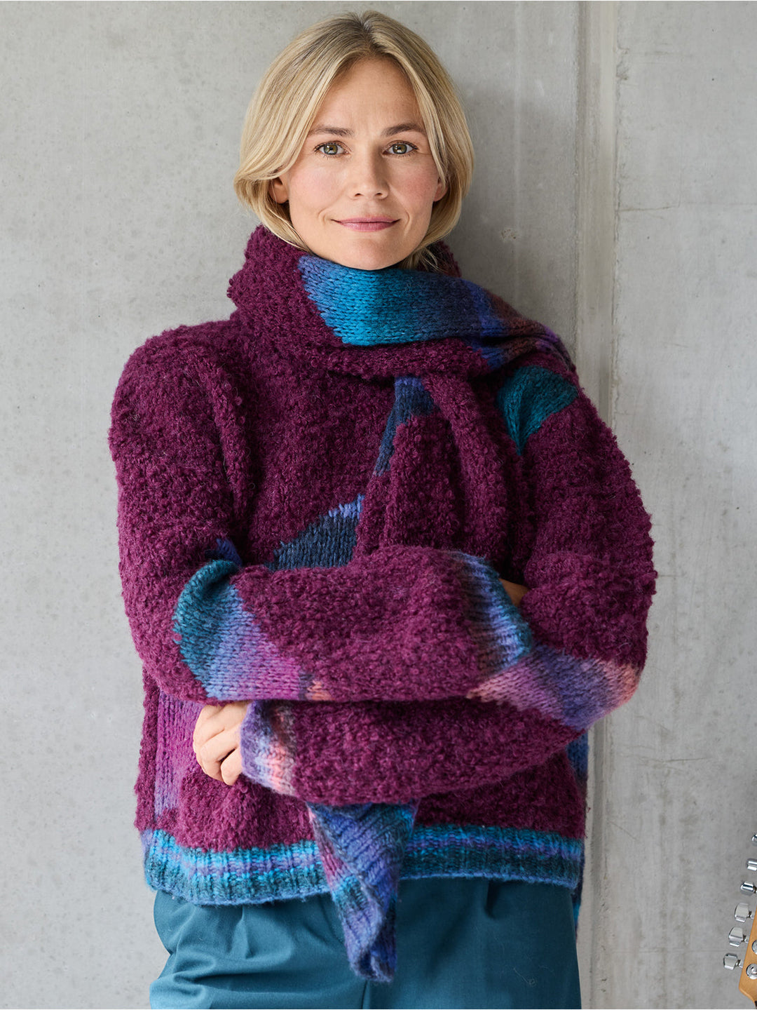 Strickpaket Orsetto Bomba Schal mit Intarsia