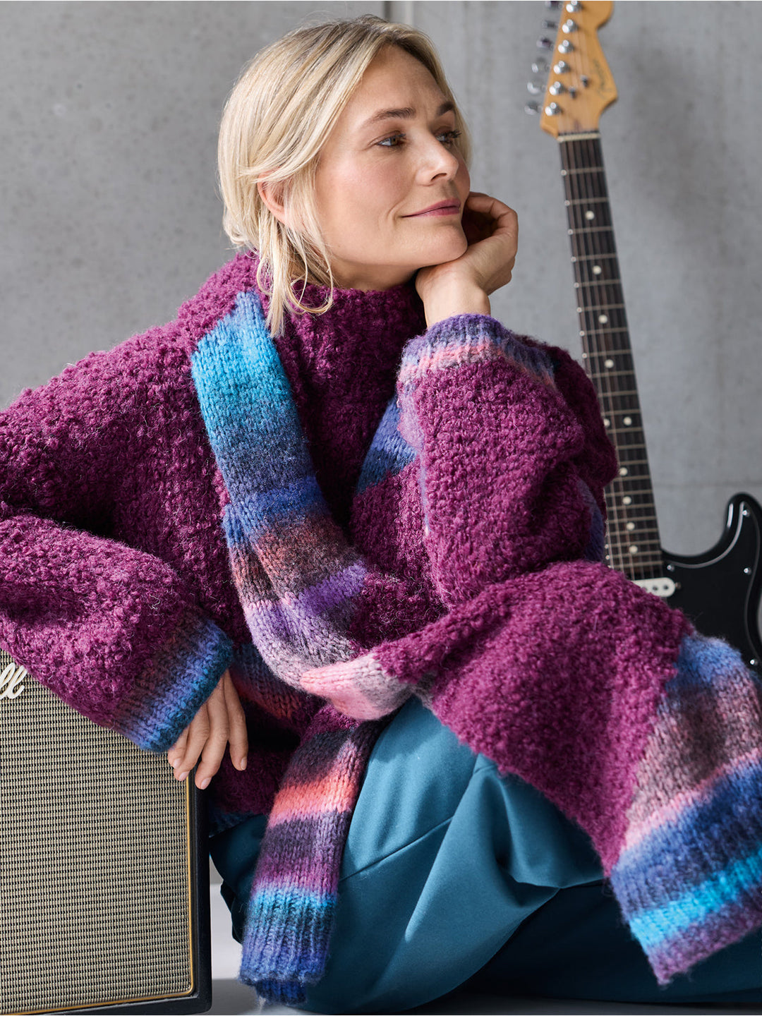 Strickpaket Orsetto Bomba Schal mit Intarsia