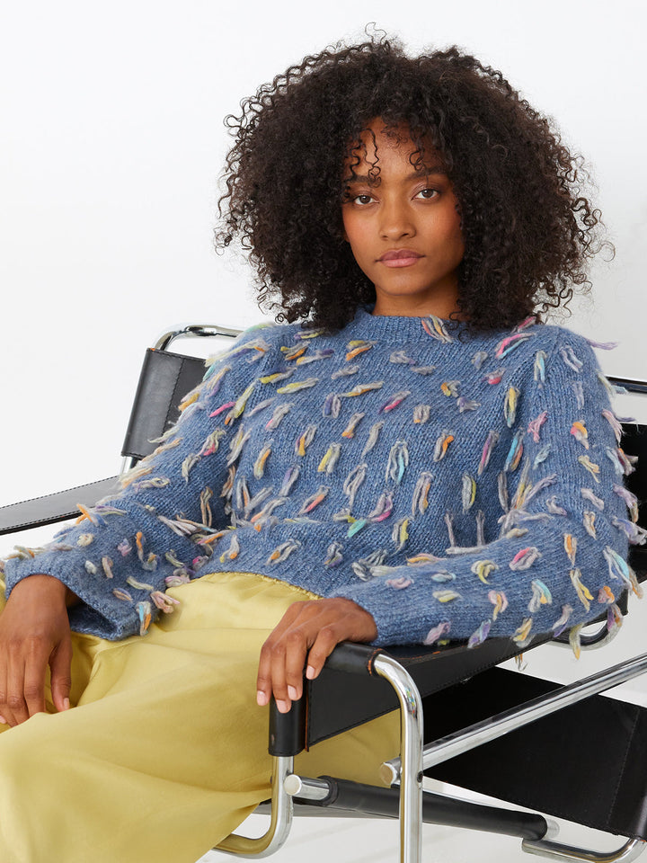 Strickpaket Brigitte No. 2 Cassata Pullover mit Fransen