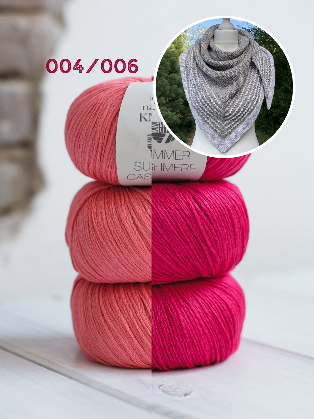 Strickpaket Lizas Tuch Pearly Lines - Summer Cashmere