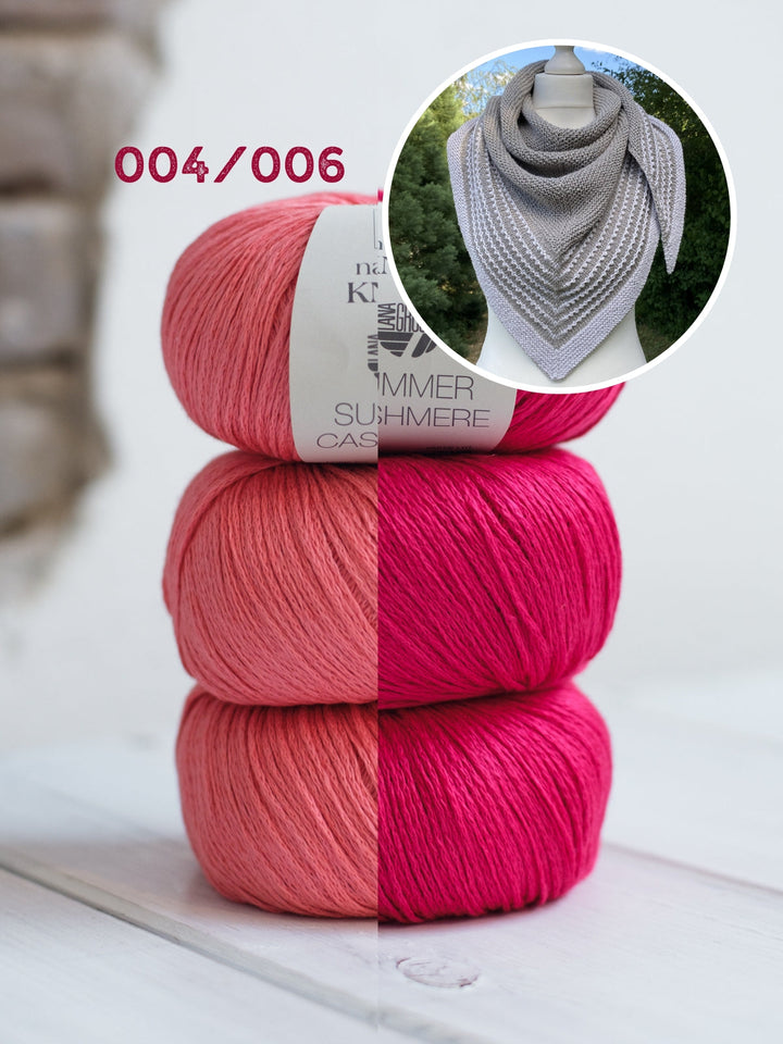 Strickpaket Lizas Tuch Pearly Lines - Summer Cashmere