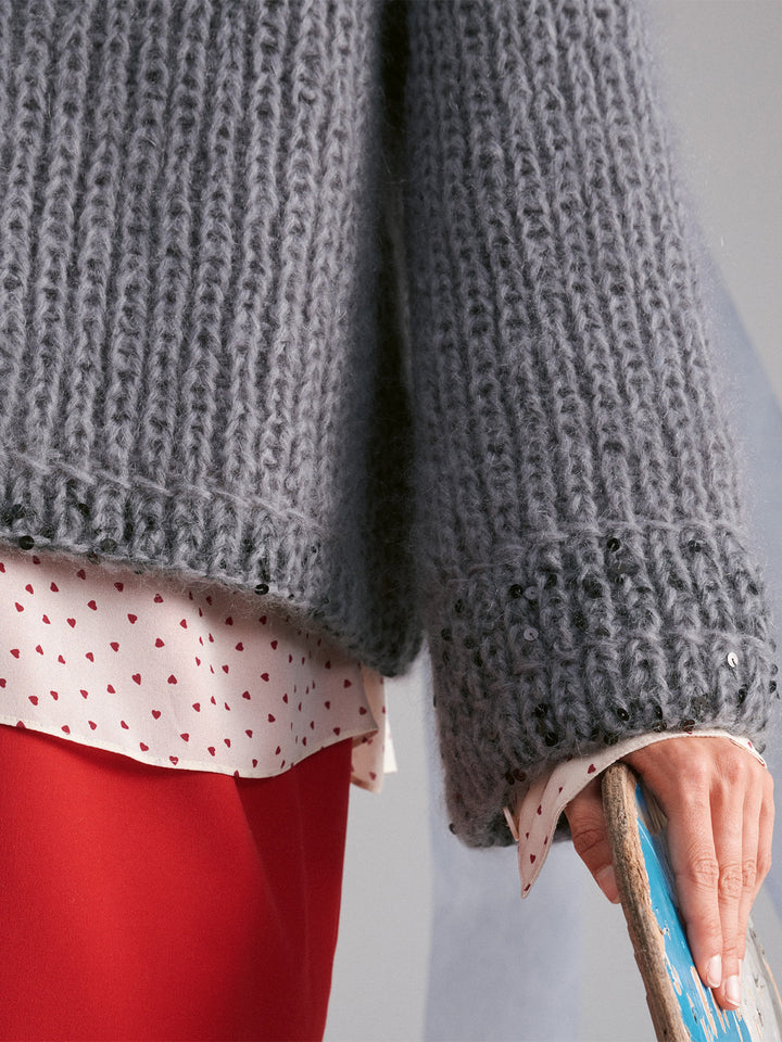 Strickpaket Mohair Di Gio Cosmo Pullover im Halbpatent