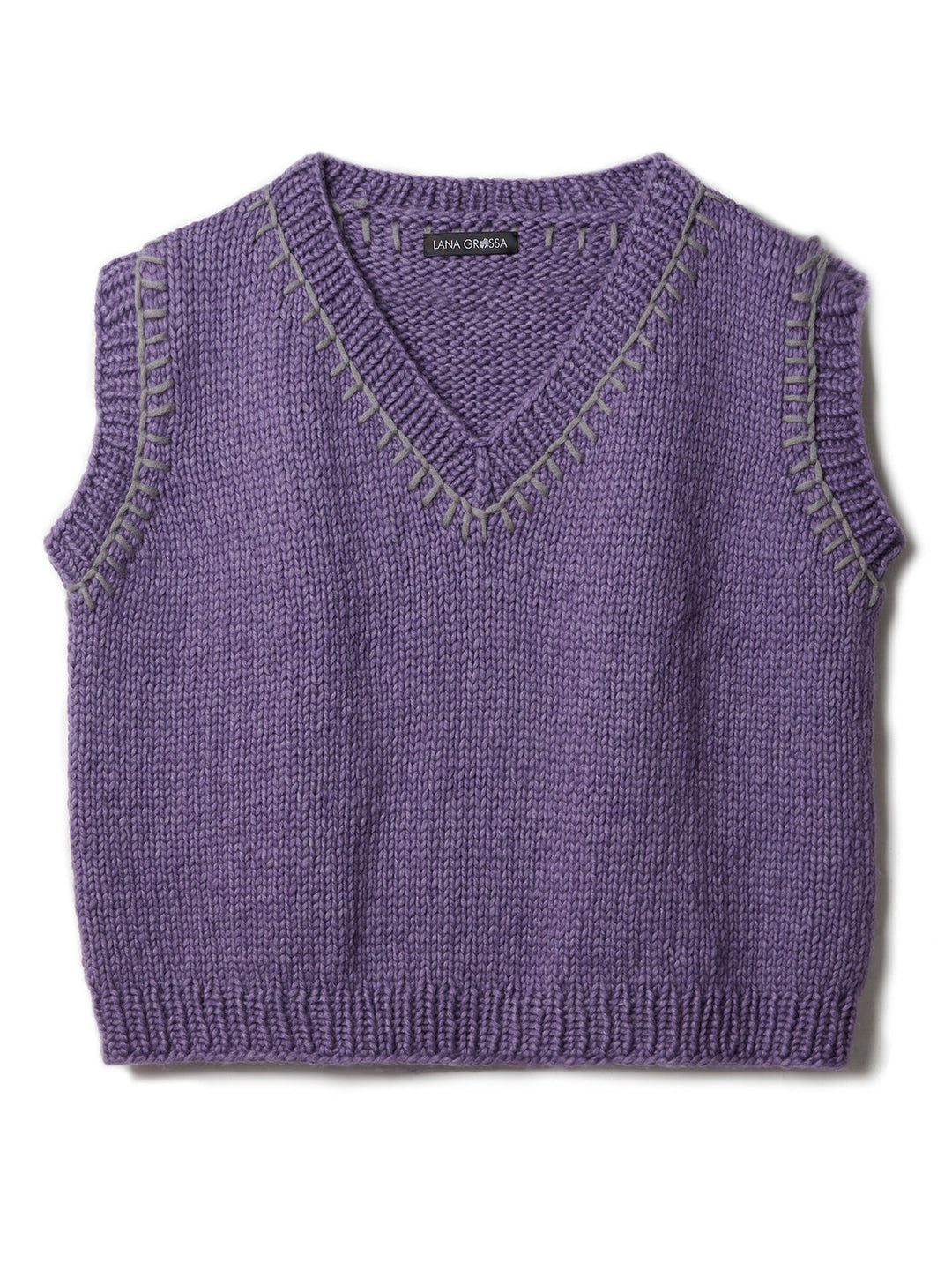 Strickpaket Winter Softness Top-down Pullunder mit V-Ausschnitt