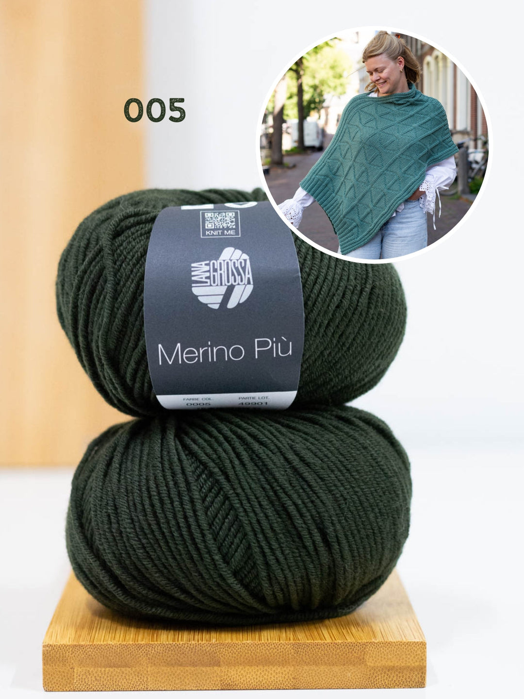 Strickpaket Più Poncho - Knotten Design