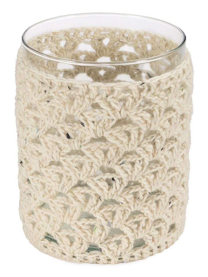 Häkelpaket Cool Wool Superbig &amp; Natural Superkid Tweed Windlichthülle mit doppelten Stäbchen