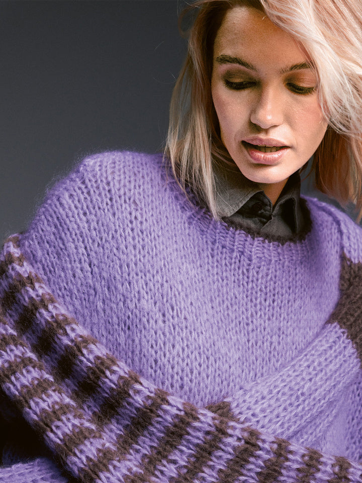 Strickpaket Mohair di Gio Streifenschal