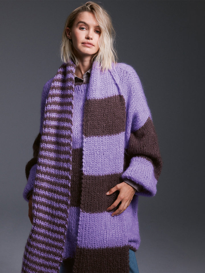 Strickpaket Mohair di Gio Streifenschal