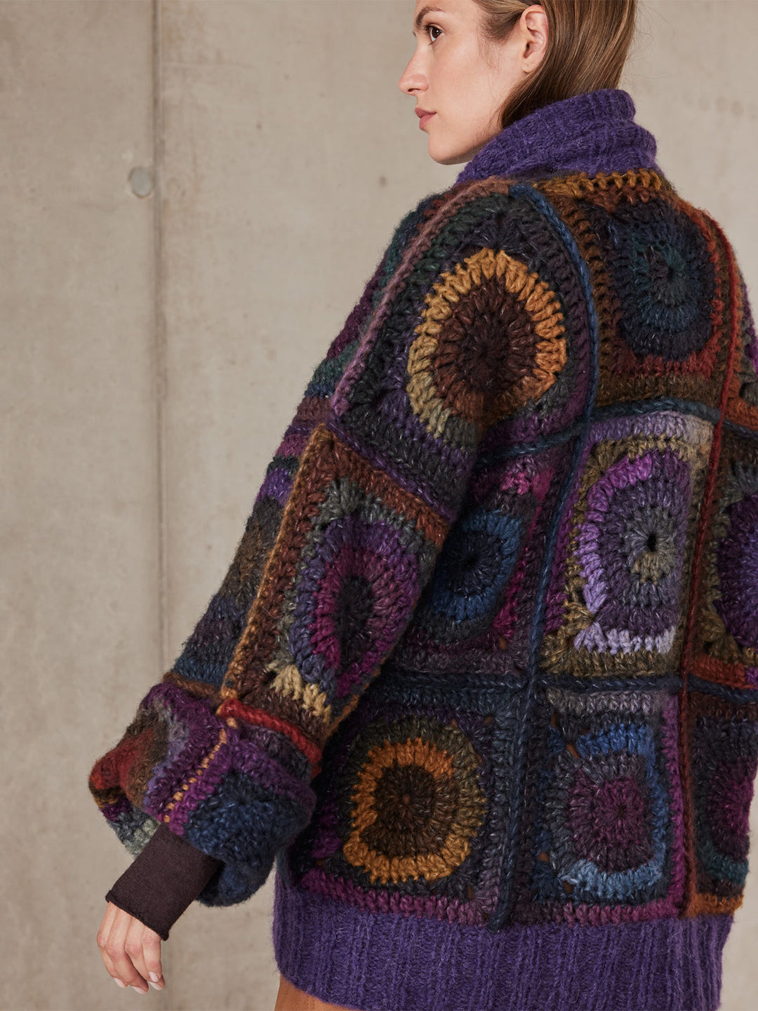 Häkelpaket Alpaca Air II Bomba Granny-Jacke