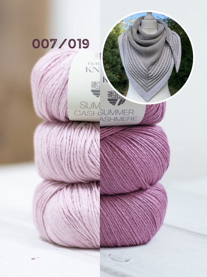 Strickpaket Lizas Tuch Pearly Lines - Summer Cashmere
