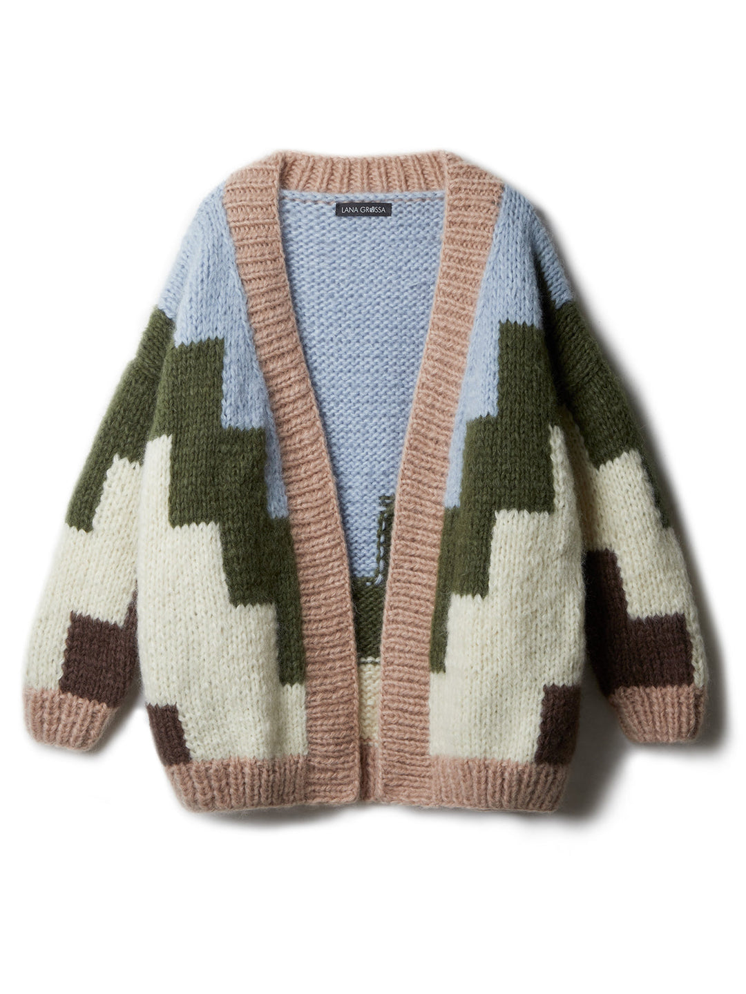 Strickpaket Mohair Di Gio Jacke im geometrischen Design
