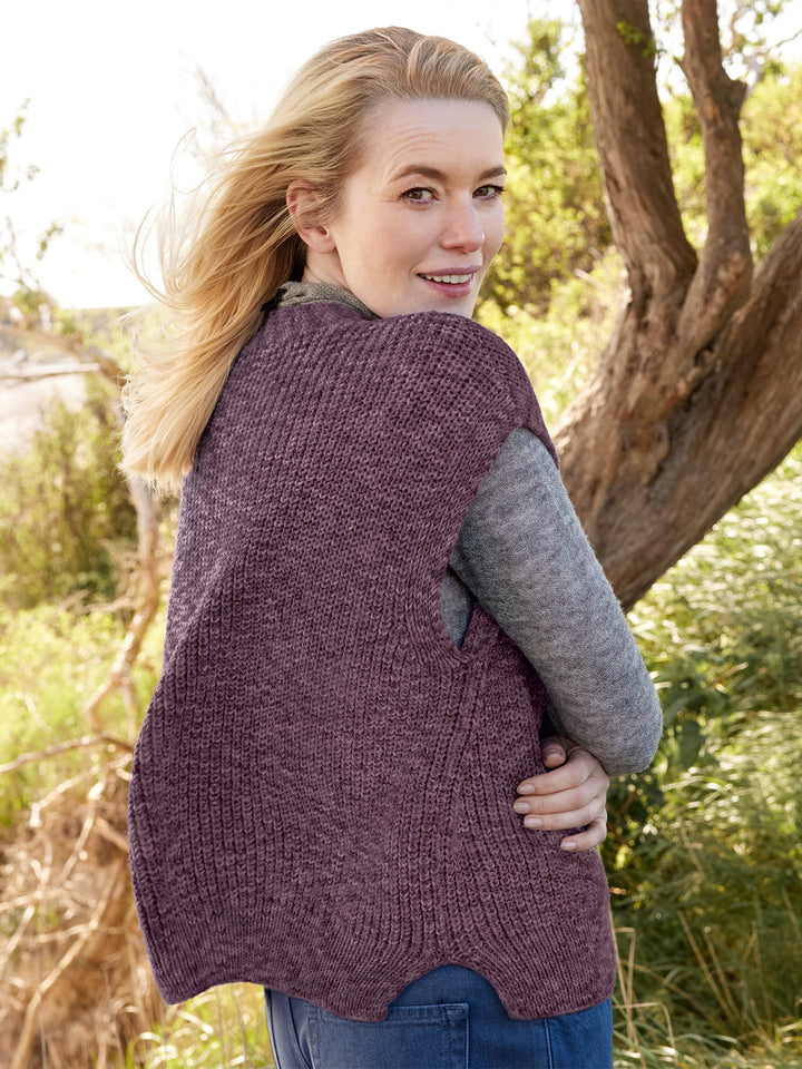Strickpaket Cool Wool Vintage Gilet im Halbpatent