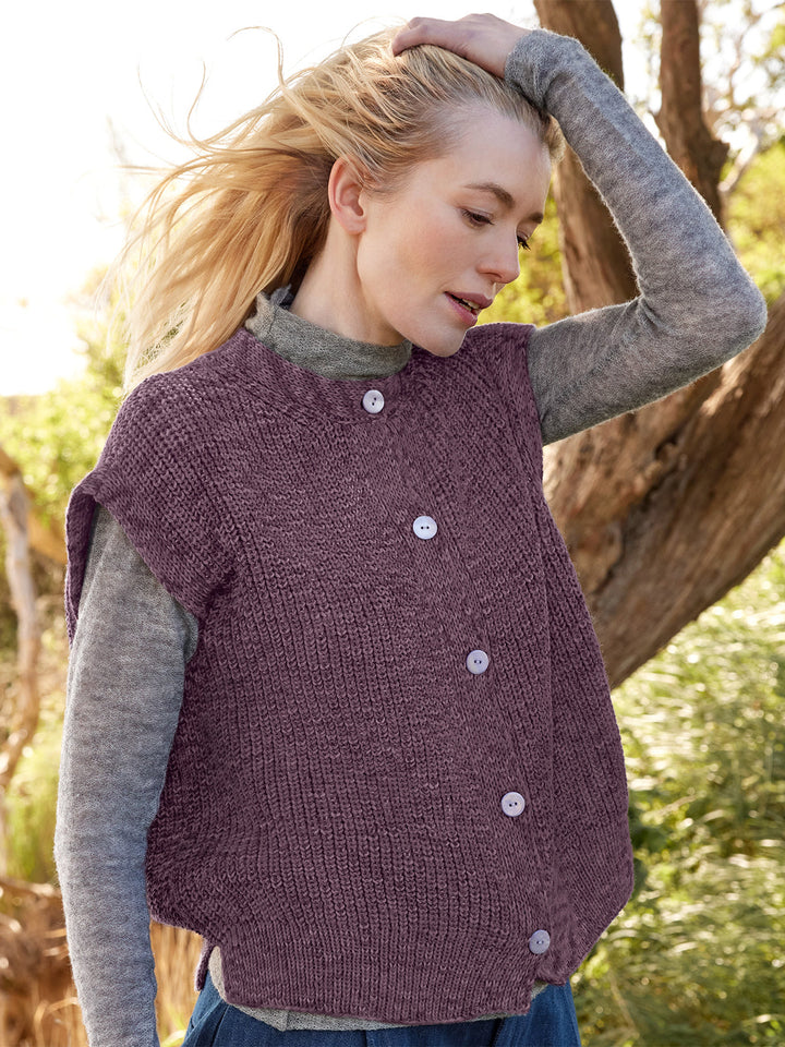 Strickpaket Cool Wool Vintage Gilet im Halbpatent