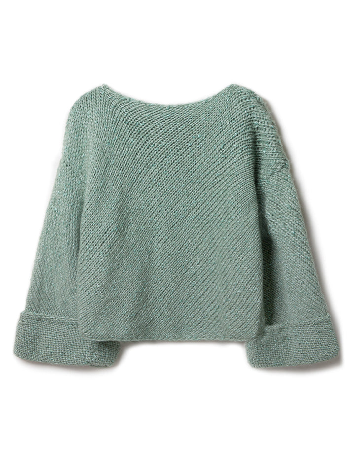 Strickpaket Lucciola diagonal gestrickter Pullover – Knotten Wolle