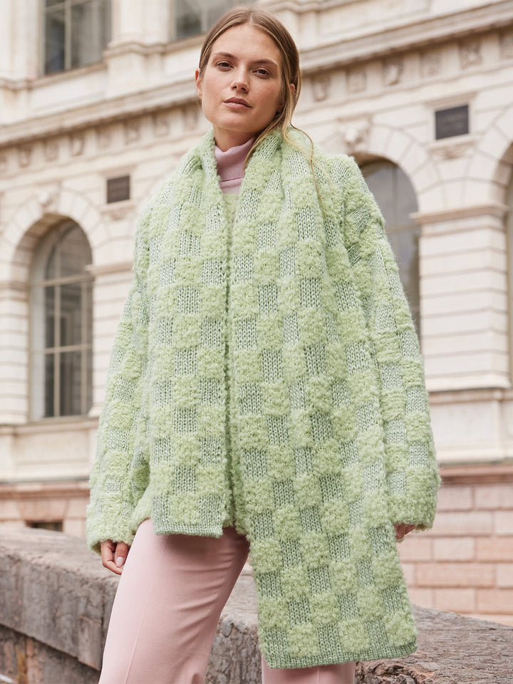 Strickpaket Orsetto Lucida Schachbrett-Schal