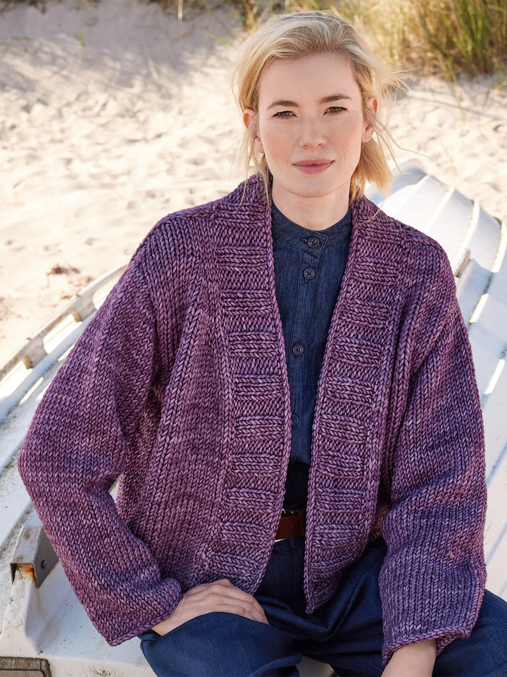 Strickpaket Vintage Superchunky Top-down-Jacke