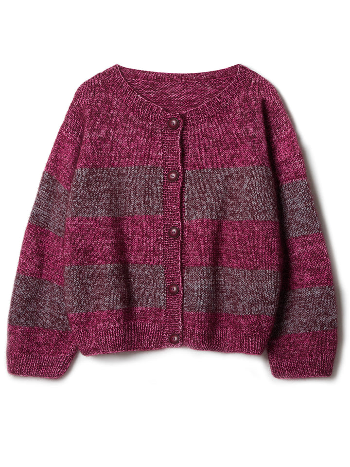 Strickpaket Cool Wool Vintage Silkhair Streifenjacke