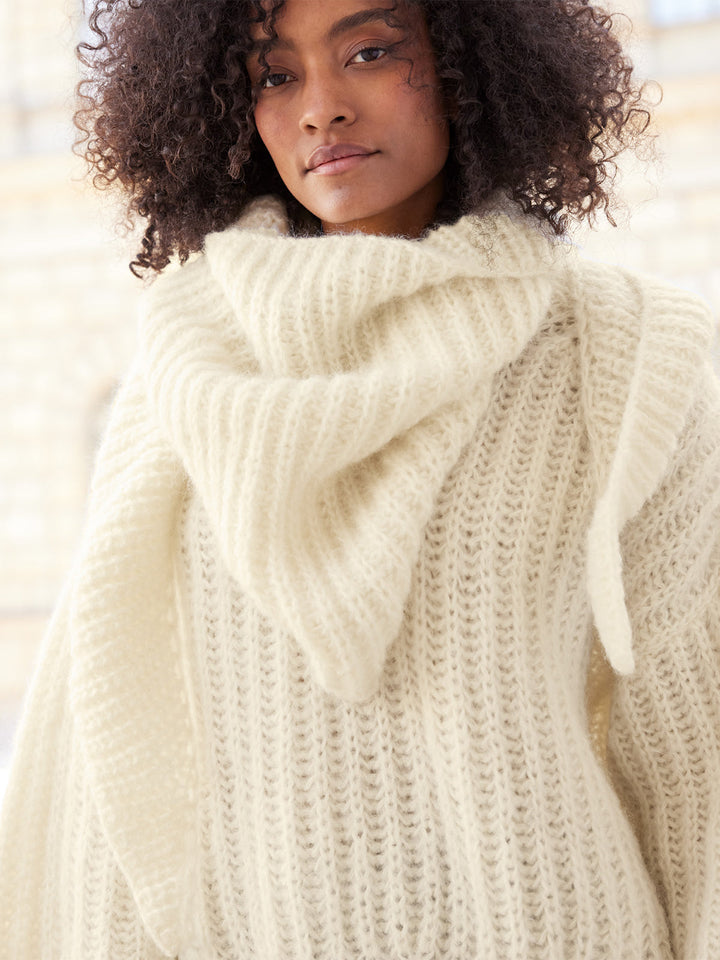 Strickpaket Mohair Di Gio Dreieckstuch in halbem Patent