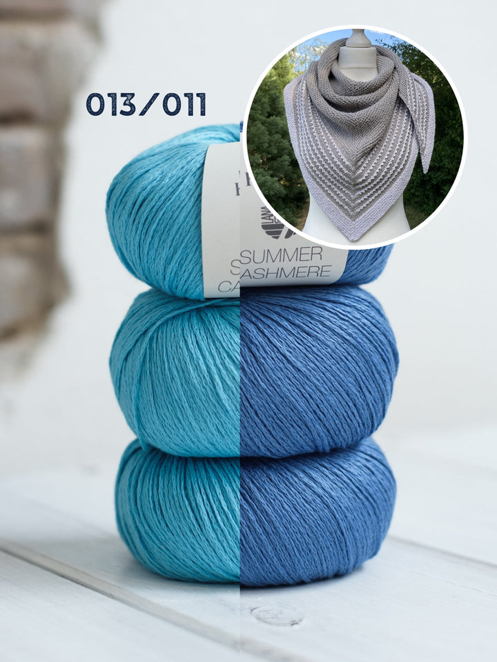 Strickpaket Lizas Tuch Pearly Lines - Summer Cashmere
