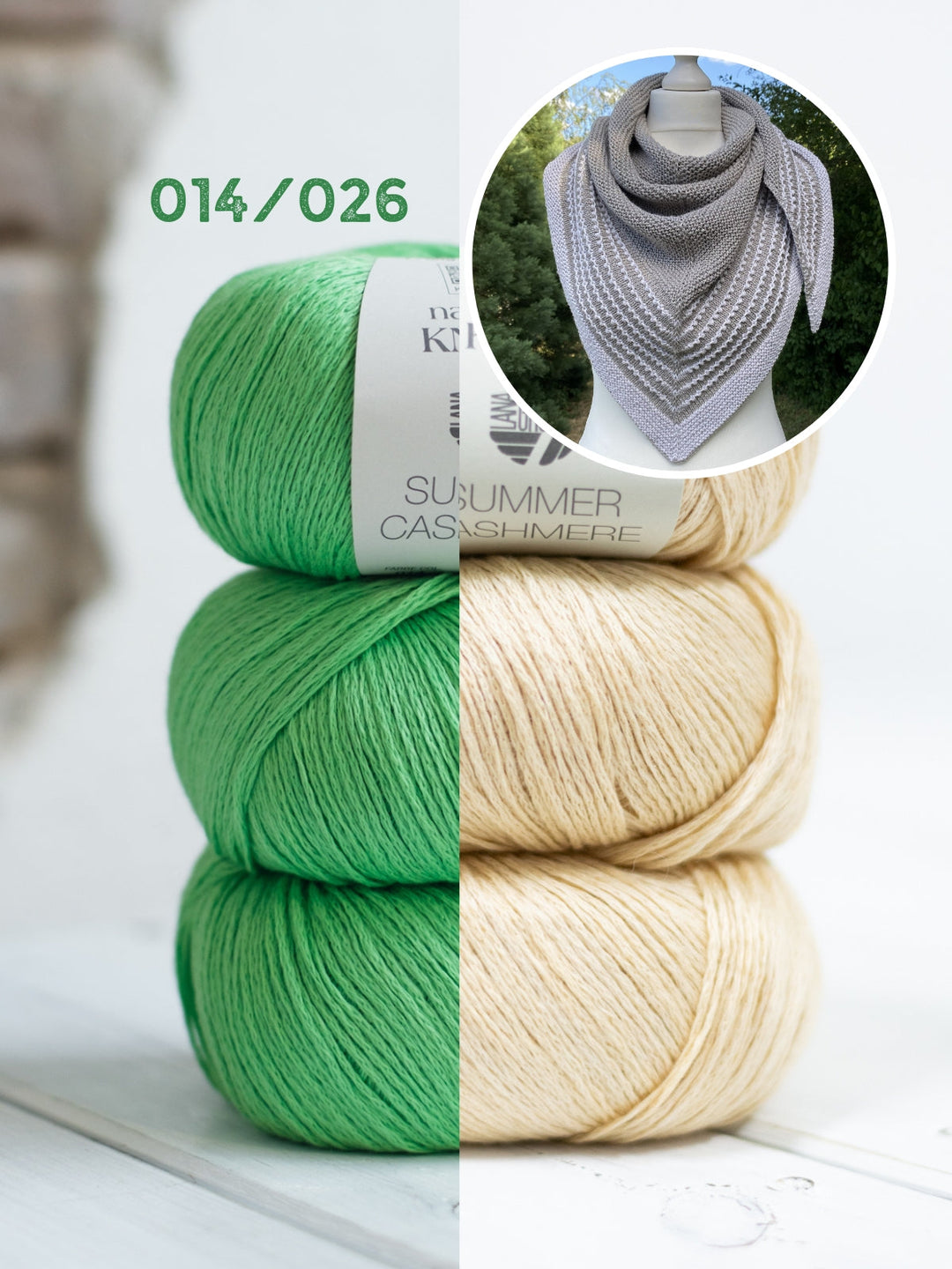 Strickpaket Lizas Tuch Pearly Lines - Summer Cashmere