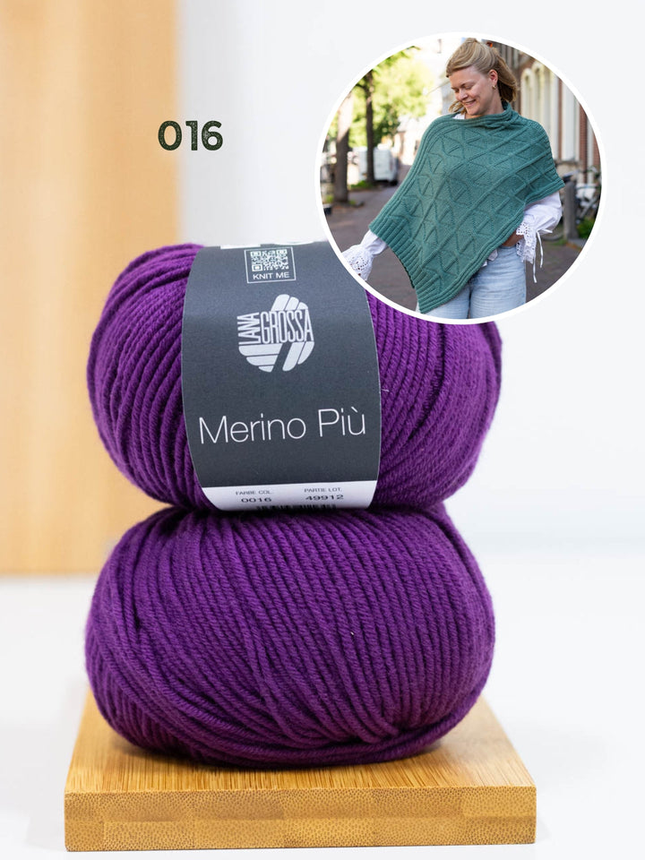 Strickpaket Più Poncho - Knotten Design