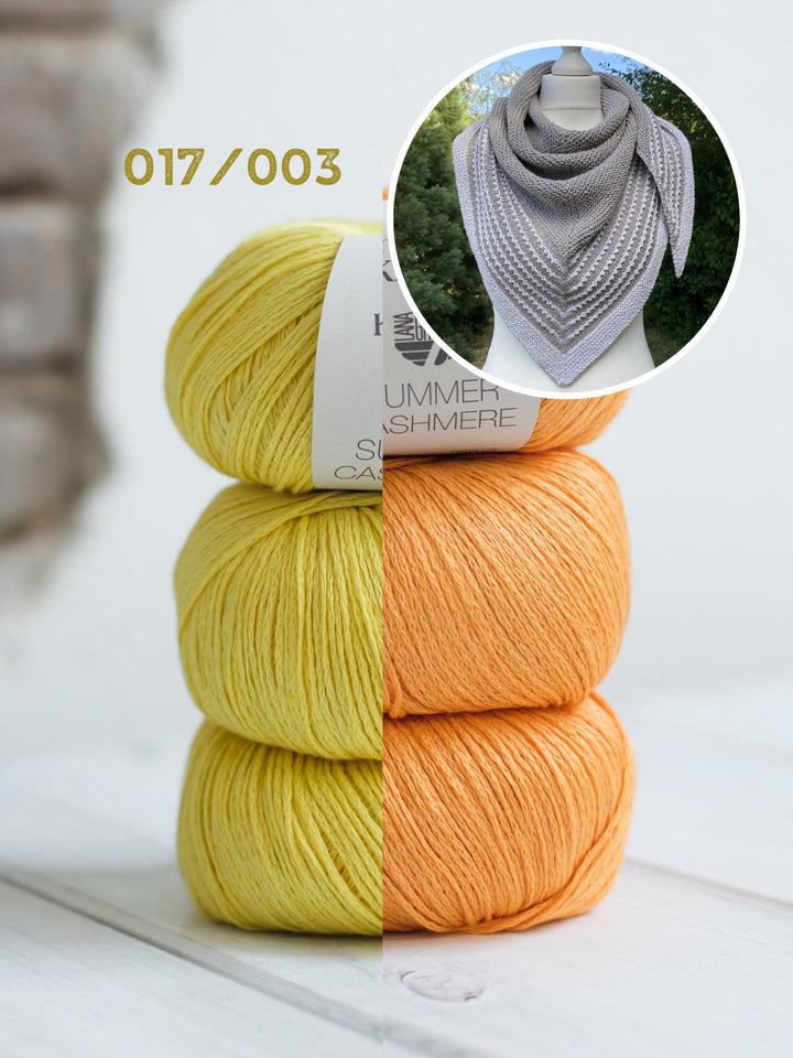 Strickpaket Lizas Tuch Pearly Lines - Summer Cashmere